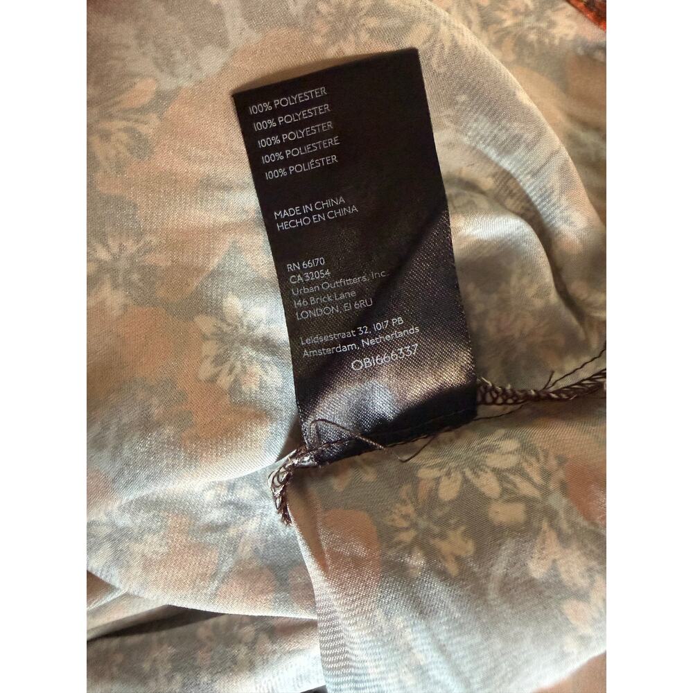 Free People Everything's Rosie floral midi satin mermaid drop-hem skirt Size 4 - Picture 5 of 5
